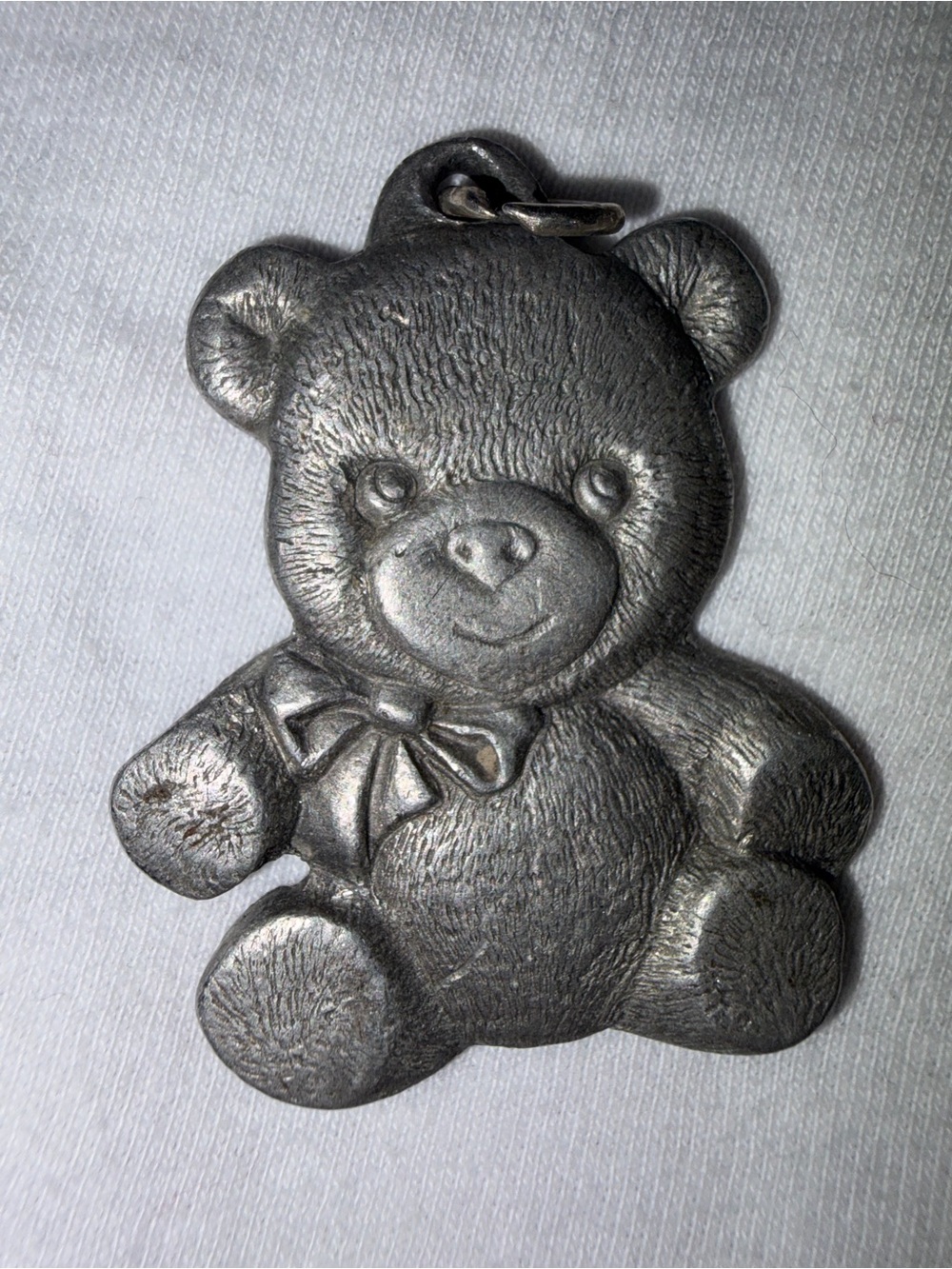 Vintage Rawcliffe Pewter I Love Bears Teddy Bear Charm Pendant/Keychain 1983